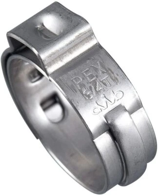 EFIELD 100 PCS 3/4'' 304 Stainless Steel PEX Cinch Clamp Rings for PEX Pipe