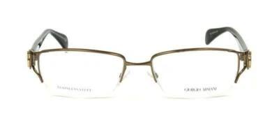 GIORGIO ARMANI GA742 VXP BROWN METAL EYEGLASSES HALF-RIM FRAME 53-17-135 ITALY M - Image 1 of 4