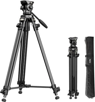SmallRig 62'' Video Tripod Kit with 360° Fluid Head, Load up to 5kg 4684 - Image 1 of 4