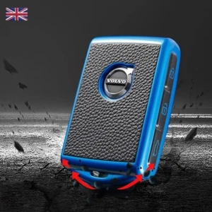 Volvo Leder Fernbedienung Schlüsselanhänger Abdeckung Etui für XC40 XC60 S60 S90 XC90 V60 V90 C40 - Bild 1 von 11