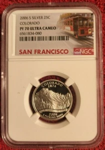 2006 s silver proof Colorado statehood quarter NGC PF 70 Ultra Cameo - Picture 1 of 2