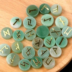 Juego de Piedras Runas Jonlaki, Conjunto de Runas Brujas Letras Vírgenes Guión para Divinati / - Imagen 1 de 30