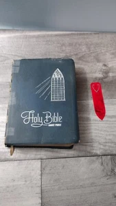 Holy Bible Giant Print Edition Crusade 1973 Vintage King James Red Letter - Imagen 1 de 8