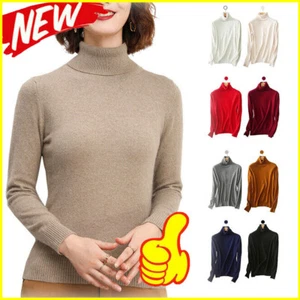 Damen Feinstrick-Pullover Kaschmir Pulli Rollkragen Pullover Strickpullover - Bild 1 von 29