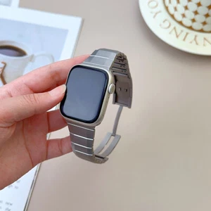 Luksusowy pasek ze stali nierdzewnej do Apple Watch Band Ultra 49mm iwatch 10 9 8 7 6 5 - Zdjęcie 1 z 15