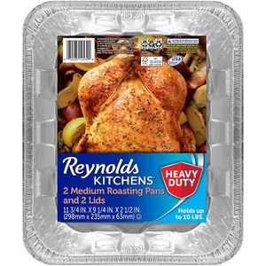 Reynolds Kitchens Heavy Duty Disposable Aluminum Pans  11.75x9.25x2.5 in 2ct - Picture 1 of 4