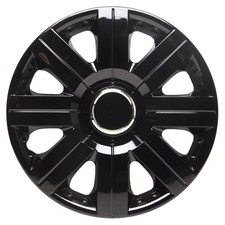 Torque 15 Inch Wheel Trim Set Gloss Black Set of 4 Hub Caps Covers - TopTech