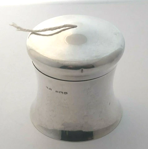 George V Small Solid Silver String Holder Box - Birm 1920 Cover