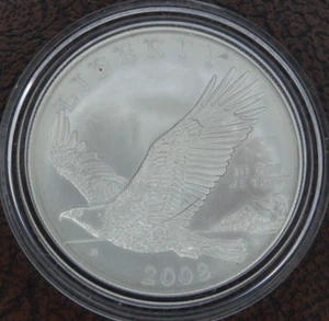 2008-P Bald Eagle Silver Dollar US Mint Commemorative $1 - Picture 1 of 2