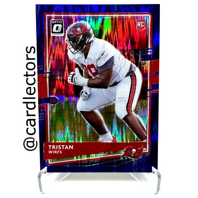 2020 Panini Donruss Optic TRISTAN WIRFS #129 RC Purple Shock PRIZM SP BUCCANEERS - Image 1 of 2