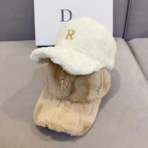 Winter Rabbit Hair Baseball Cap Women Men Outdoor Warm Fashion Sunshade Hat Caps - Picture 1 of 10