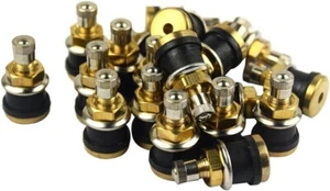 Pack of 100 TR575 1-1/8" Brass Clamp-in Tubeless Tire Truck Valve Stem - Picture 1 of 7