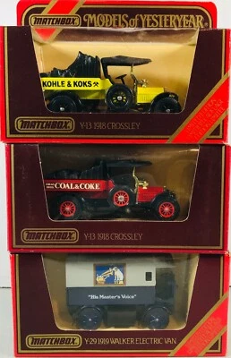 Set of 3 - MATCHBOX Models of Yesteryear - Two 1918 Crossley Trucks & Walker - Image 1 of 4