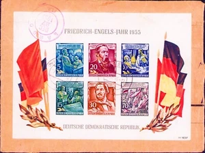Germany, DDR Sc # 264a 1955 Engels Imperforate Used Largo, Florida USA Cancel - Picture 1 of 2
