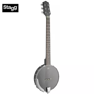 STAGG 6-STRING OPEN BACK BANJO GUITAR w/ BLACK REMO HEAD - BJW-OPEN - Picture 1 of 1