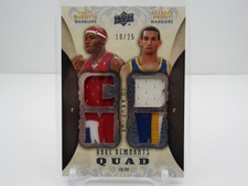 MAGGETTE/ WRIGHT 2008-09 UD PREMIER RARE REMNANTS QUAD PATCH #10/25- WARRIORS!!