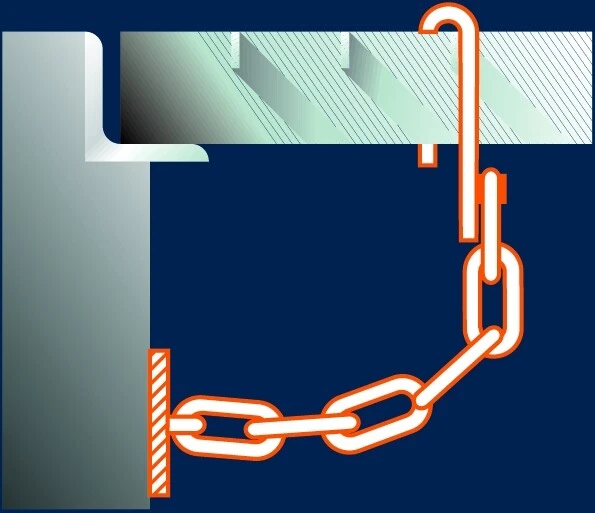 Gitterrostsicherung / Sicherungskette / Rostsicherung - Bild 1 von 1