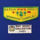 Boy Scout Na-Tsi-Hi Lodge 71 S1a Order Of The Arrow Flap Patch Monmouth NJ 244B1