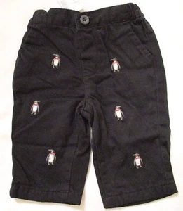 Pantalones Pingüino Bordados Negros The Children's Place 0-3 Meses Nuevos - Imagen 1 de 1