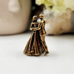 Tanzendes Paar Messing Miniatur Skulptur Hochzeit Geschenkidee Statuette 1 STCK. - Bild 1 von 8