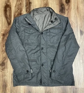Chaqueta Abrigo Reversible Peter Millar Prato Para Hombre L Marrón Gris Informal Preppy - Imagen 1 de 14