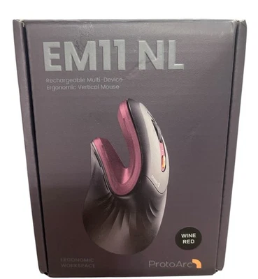 ProtoArc Ergonomic Vertical Mouse, EM11 NL Bluetooth Wireless, Ergo Mouse White - Image 1 of 4