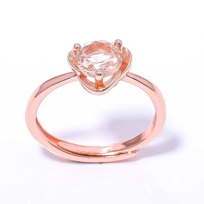 Anillo Morganita Cuarzo Piedras Preciosas Chapado en Plata Joyería Chapado en Oro Rosa Anuncio C7823 Foto 1 de 4