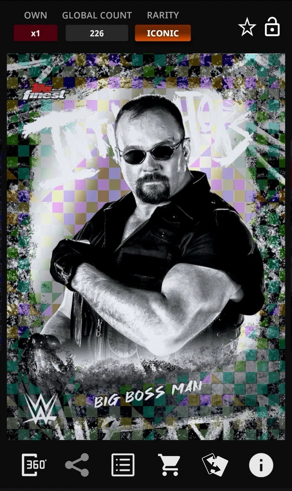 Big Boss Man - Checkerboard Intimidators Iconic - Topps Slam WWE Finest 25 Foto 1 de 1