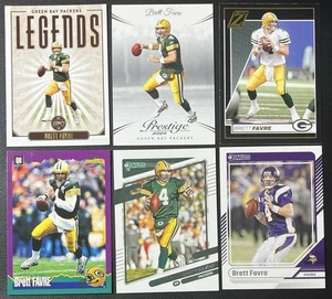 6 Card Football Lot Brett Favre Green Bay Packers /Vikings Legacy Legends & More - Picture 1 of 6