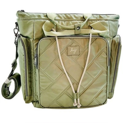 Bolso Bandolera Lug Bustle Verde Salvia Nylon RFID Equipaje de Mano Apto para Veganos Nuevo sin Etiquetas Foto 1 de 4