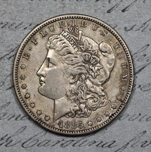 1885-S Morgan Dollar Tough Date XF! #EXQ9 - Picture 1 of 2
