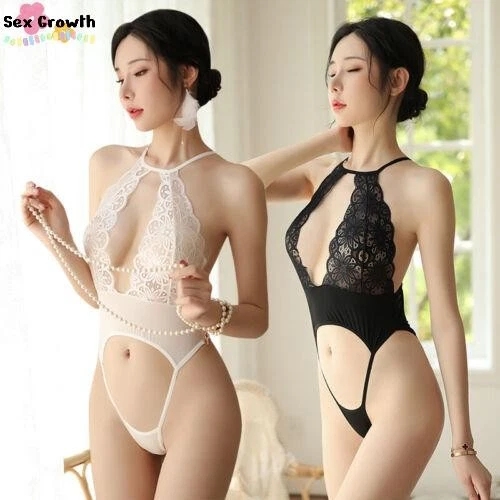 Mujeres Sexy Body Ajustado Hueco Halter Floral Monokini Bikini Mono Lencería Foto 1 de 4