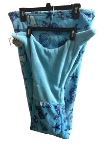 NORTHPOINT Mermaid Tail Wearable Blanket Throw Kids Blue Multi Color Velour #GT - Picture 1 of 6