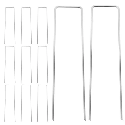 50 Pcs Metal Galvanized Landscape Stakes Pegs 6 Inch for Garden Projects - Image 1 of 4