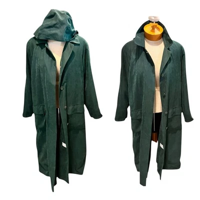 RARE London Fog Vintage Womens Trench Coat Size Small Regular Green - Image 1 of 4