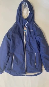 Colombiano Girls Size L 14/16 Omni-heat Blue Zipper side Pockets Hoodie - Picture 1 of 8