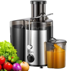 Qcen Spremiagrumi 500W Estrattore Centrifugo Spremiagrumi Bocca Larga - Nero *NUOVO* - Foto 1 di 1