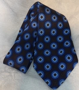 Kiton Polka Dot Brown And Blue Necktie Silk Thick 59” Made Italy NWOT A - Picture 1 of 5