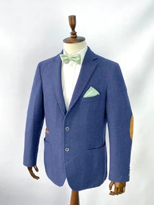Men's PETER MILLAR Tweed Elbow Patches Sport Blazer Jacket Coat Size EU 52 UK 42 - Picture 1 of 24