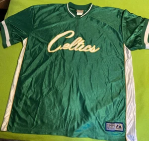 NBA 2XL Boston Celtics Hardwood Classic Majestic Shooting Shirt Jersey - Picture 1 of 12