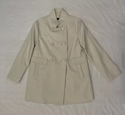 Abrigo Talbots Pea Mujer 6 P Chaqueta Marfil Crema Doble Pecho Largo Nuevo con Etiquetas Foto 1 de 4
