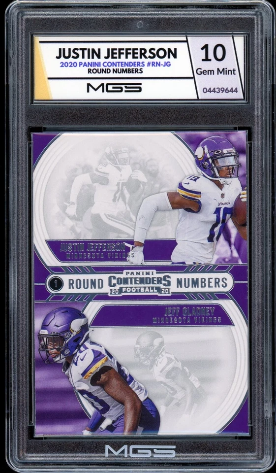 2020 Panini Contenders #RN-JG Justin Jefferson RC MGS Graded 10 Gem Mint Rookie - Image 1 of 2