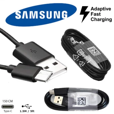 GENUINE Samsung Galaxy S10 S10+ S10e USB C Charge Sync Cable Official Lead Black - Image 1 of 4