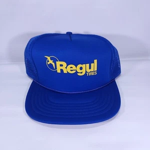 Cappello Vintage Regul Pneumatici Snapback Camion Rete Blu - Foto 1 di 9
