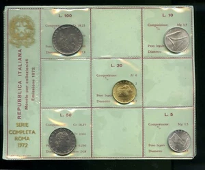 1972 - Serie annuale Italia in confezione non ufficiale - 5 valori - Picture 1 of 1
