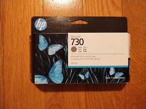 2022 GENUINE HP 730 GRAY INK CARTRIDGE P2V66A DESIGNJET T1600 T1700 T2600 NEW - Picture 1 of 1