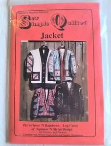 Marylands Machine Stitch Simple Quilted Jacket Log Cabin Squares Strips Pattern - Picture 1 of 4
