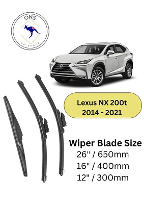 WIPER BLADES FOR LEXUS NX 200t (2014-2021) - image 1 of 4
