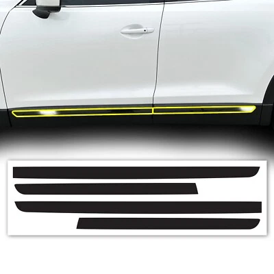 Fits Mazda CX-9 2016-2023 Side Skirt Chrome Delete Decal Film Blackout Trim - Image 1 of 4