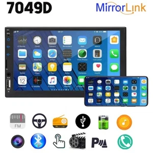 7" 2 Din Car Radio Stereo Carplay Multimedia Player Bluetooth ISO/Android Mirror - Picture 1 of 12